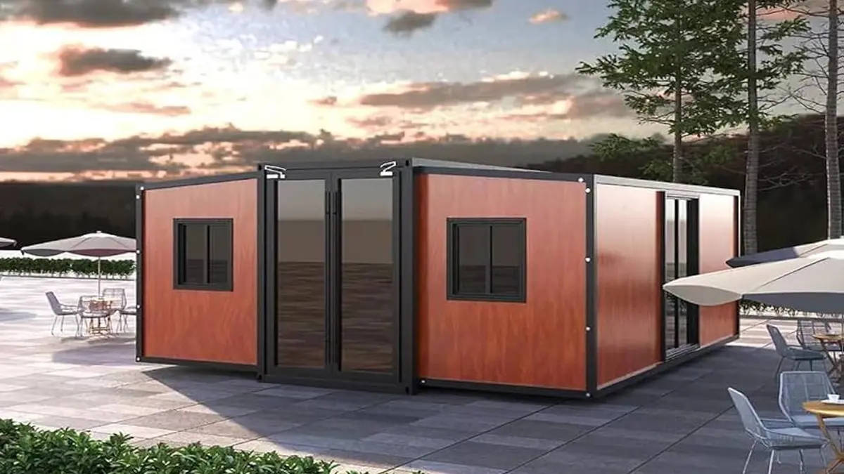 Casa modular expandible Homeralia de la serie H-LUX con estructura de acero galvanizado Q235 y alta resistencia sísmica.